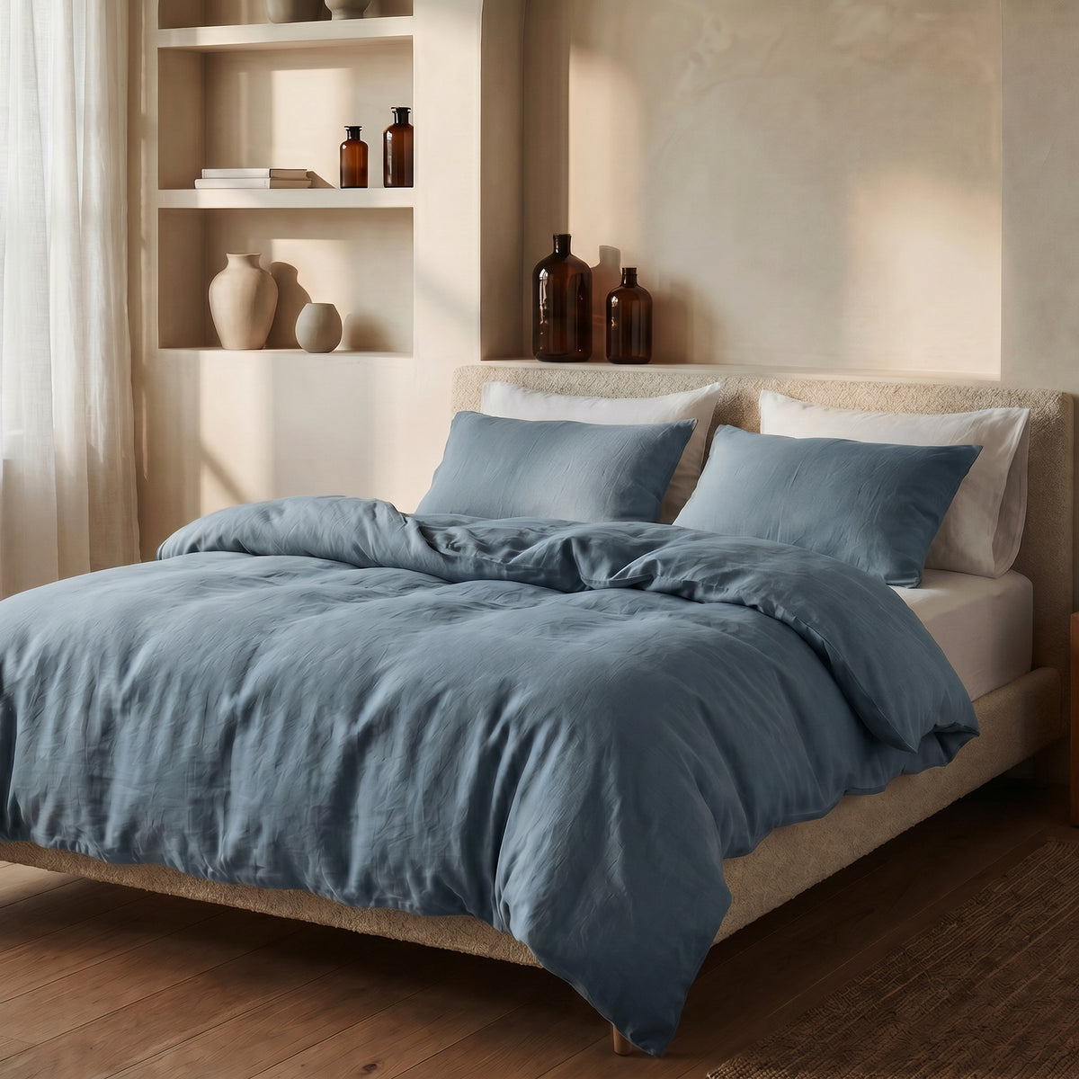 Dekbedovertrek Stone Washed Blauw