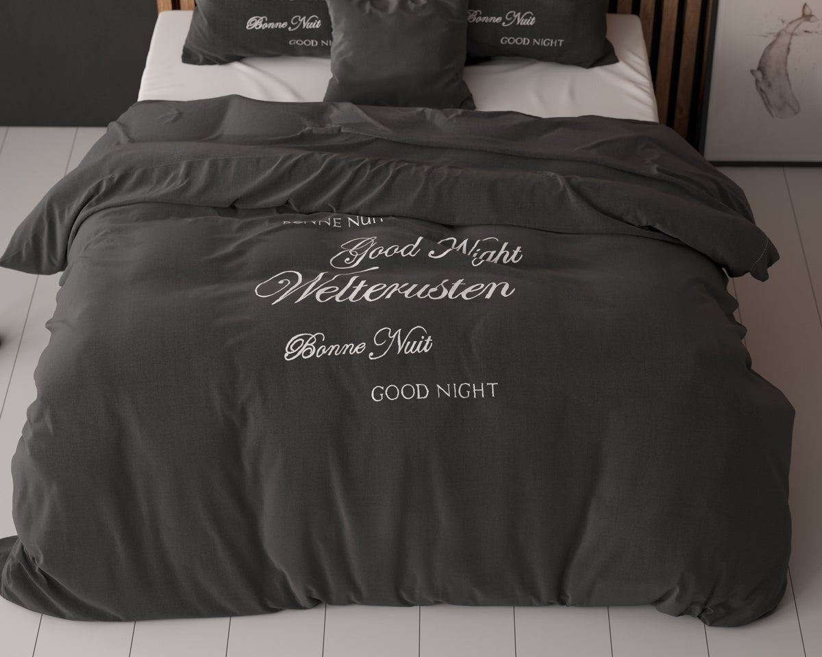 Dekbedovertrek Welterusten Zwart
