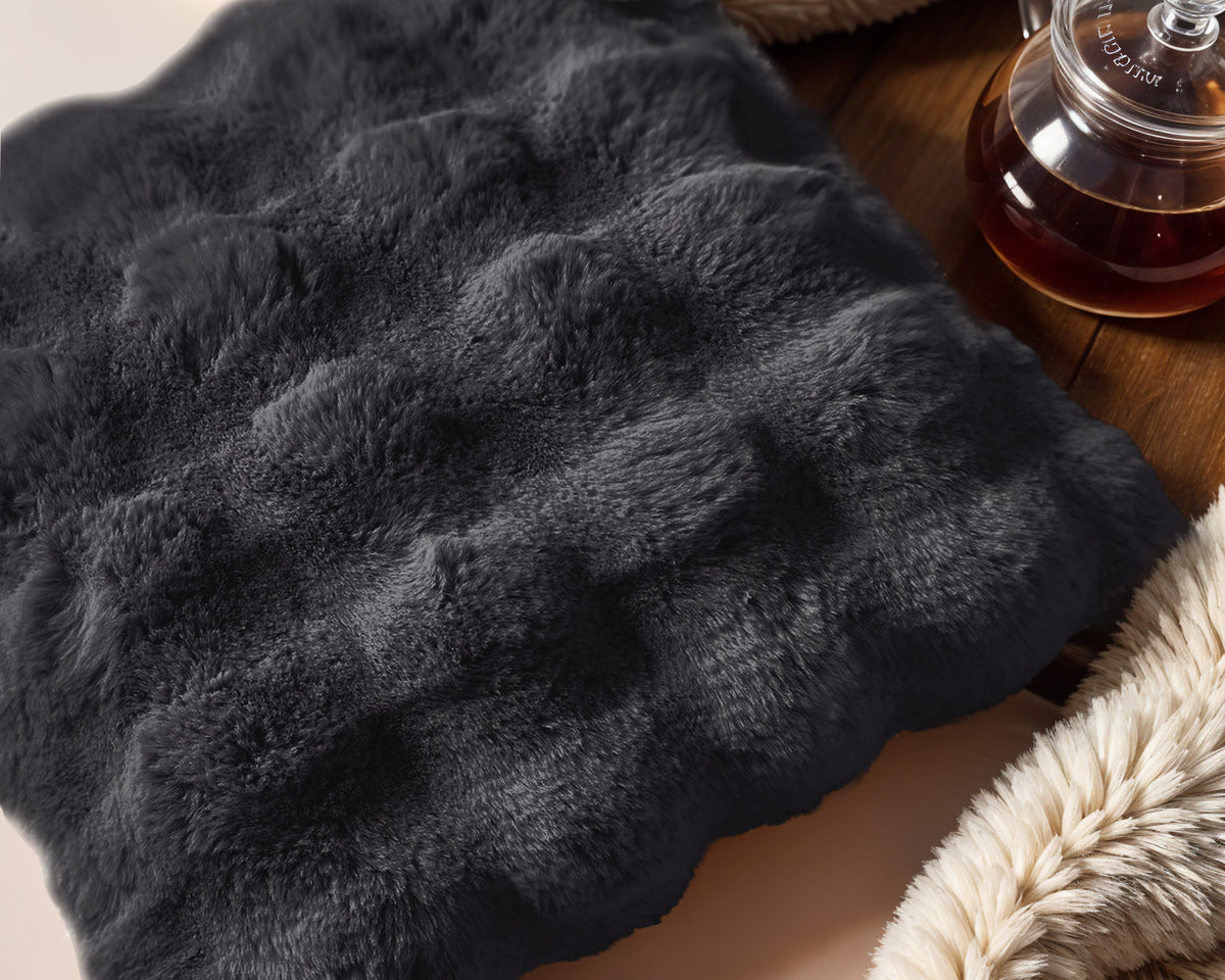Pom Rabbit Fur sierkussen Antraciet