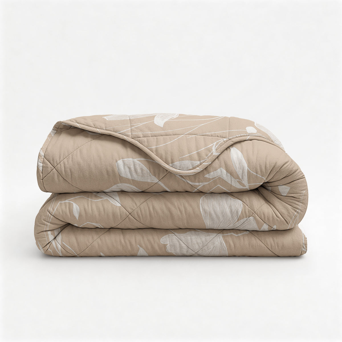 Dekbed Zonder Overtrek Fallon Zand/Oranje – Wasbaar, extra lang 220 cm
