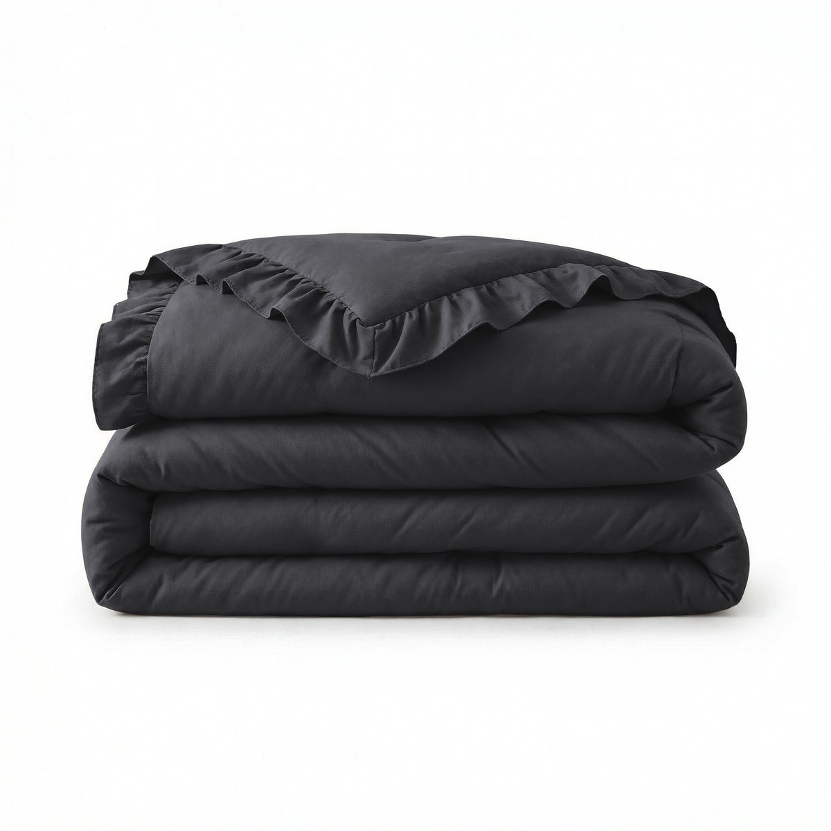 Dekbed Zonder Overtrek Ruffles Antraciet – Wasbaar