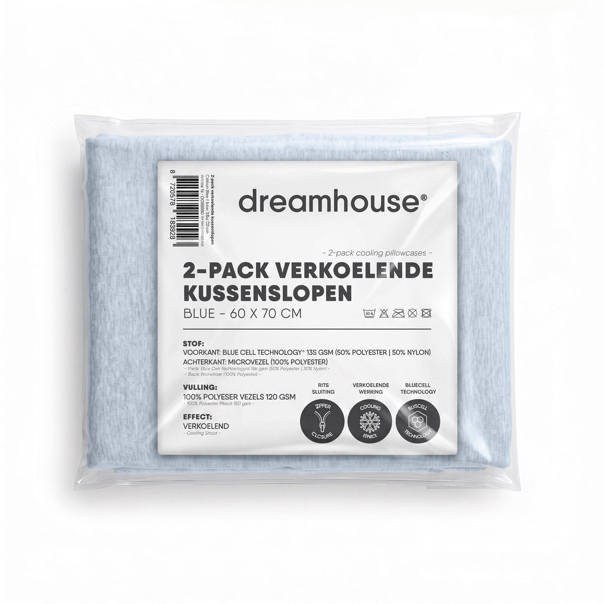 Verkoelende Kussenslopen 2pack Blauw
