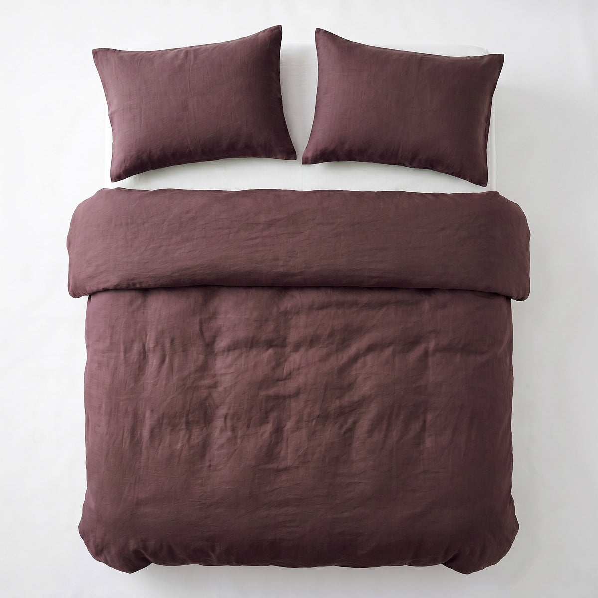 Dekbedovertrek Stone Washed Burgundy