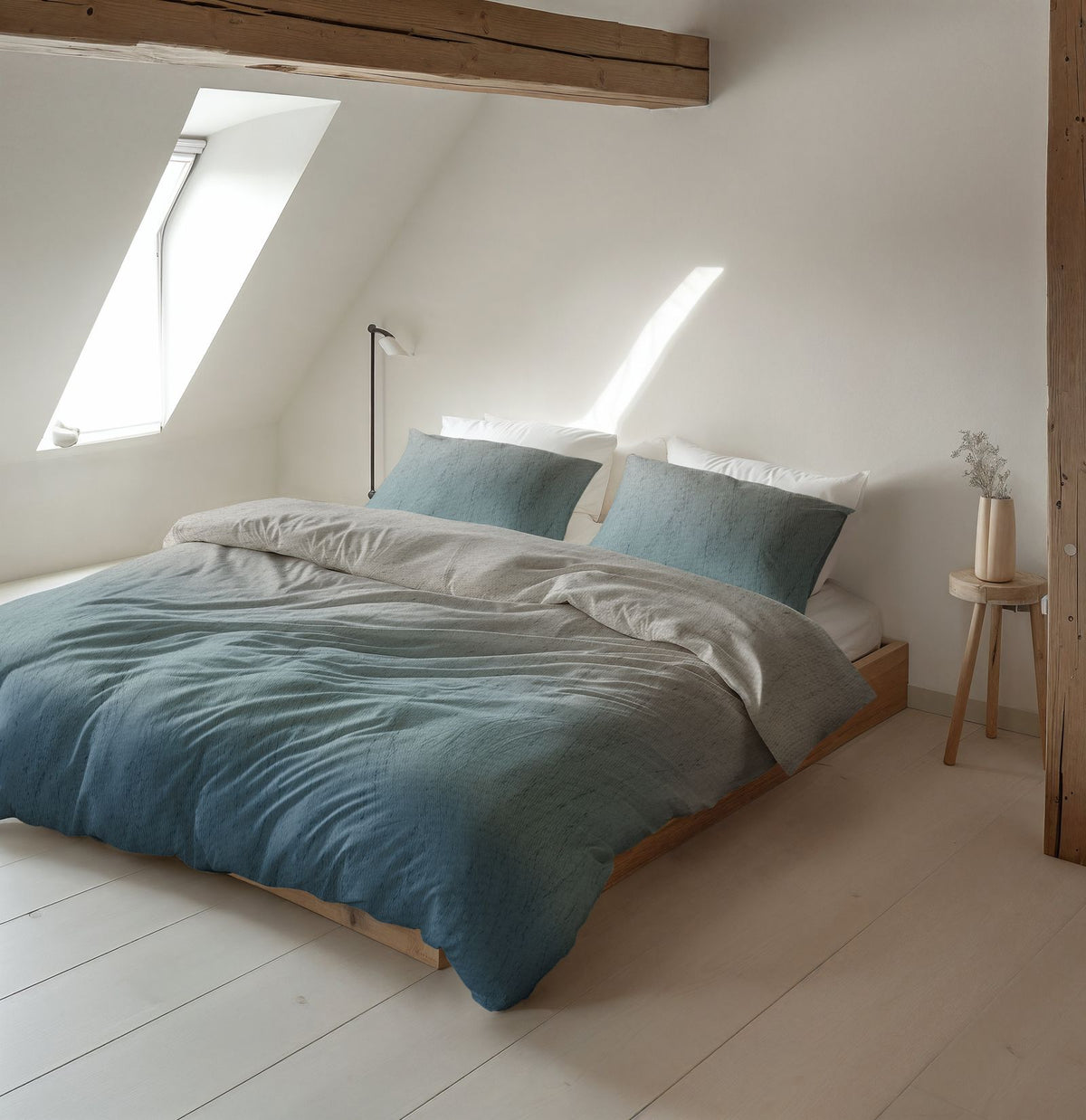 Dekbedovertrek Gradia Beige/Blauw