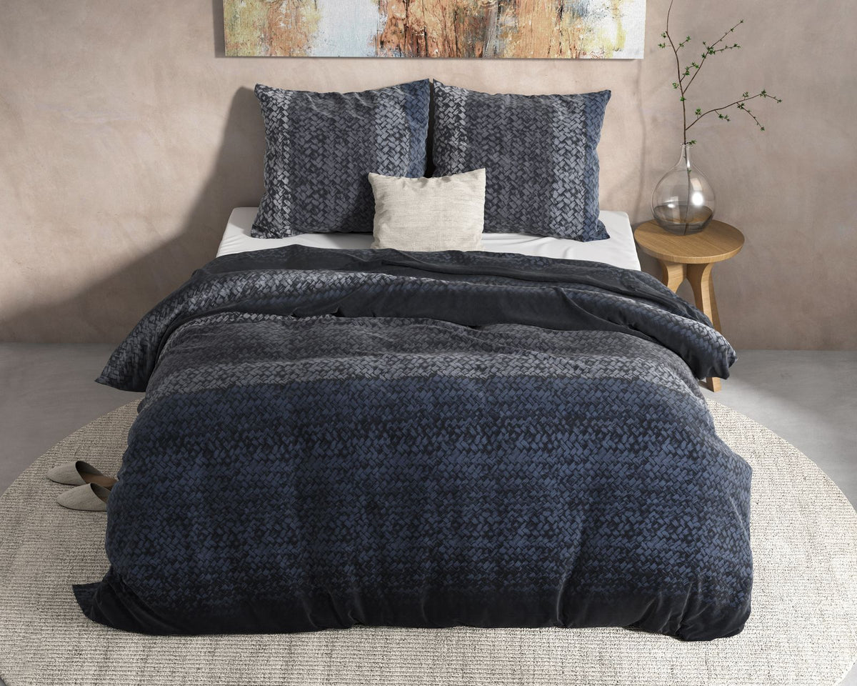 Dekbedovertrek DH Flanel Gradient Knits Blauw