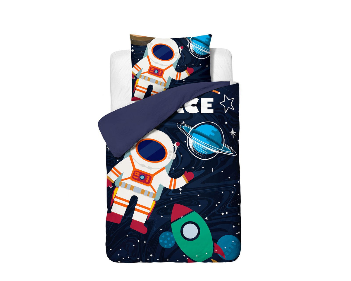 Dekbedovertrek Space man 2 Blauw