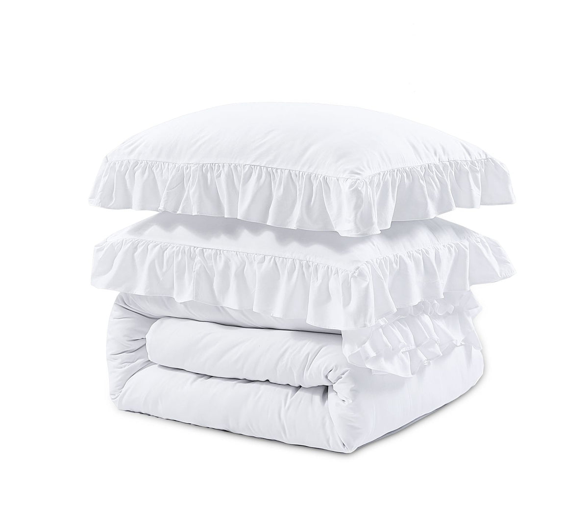 Dekbedovertrek Ruffles Wit