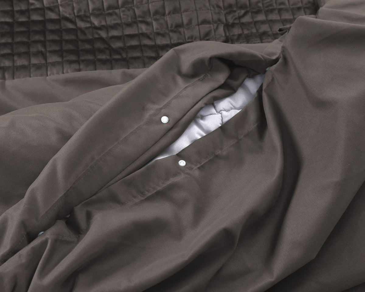 Dekbedovertrek Velvet Band Taupe