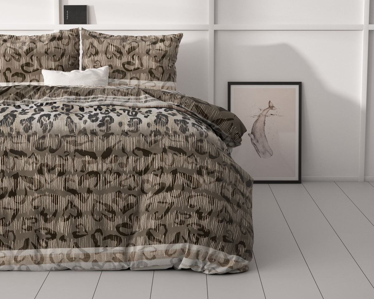 Dekbedovertrek Tiger Leopard Taupe