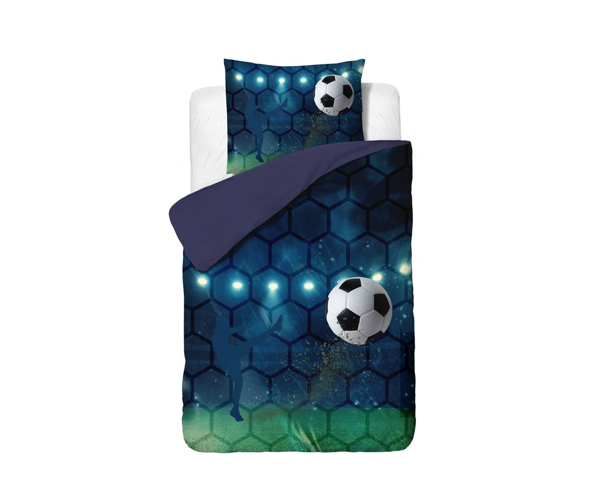 Dekbedovertrek Live football Blauw