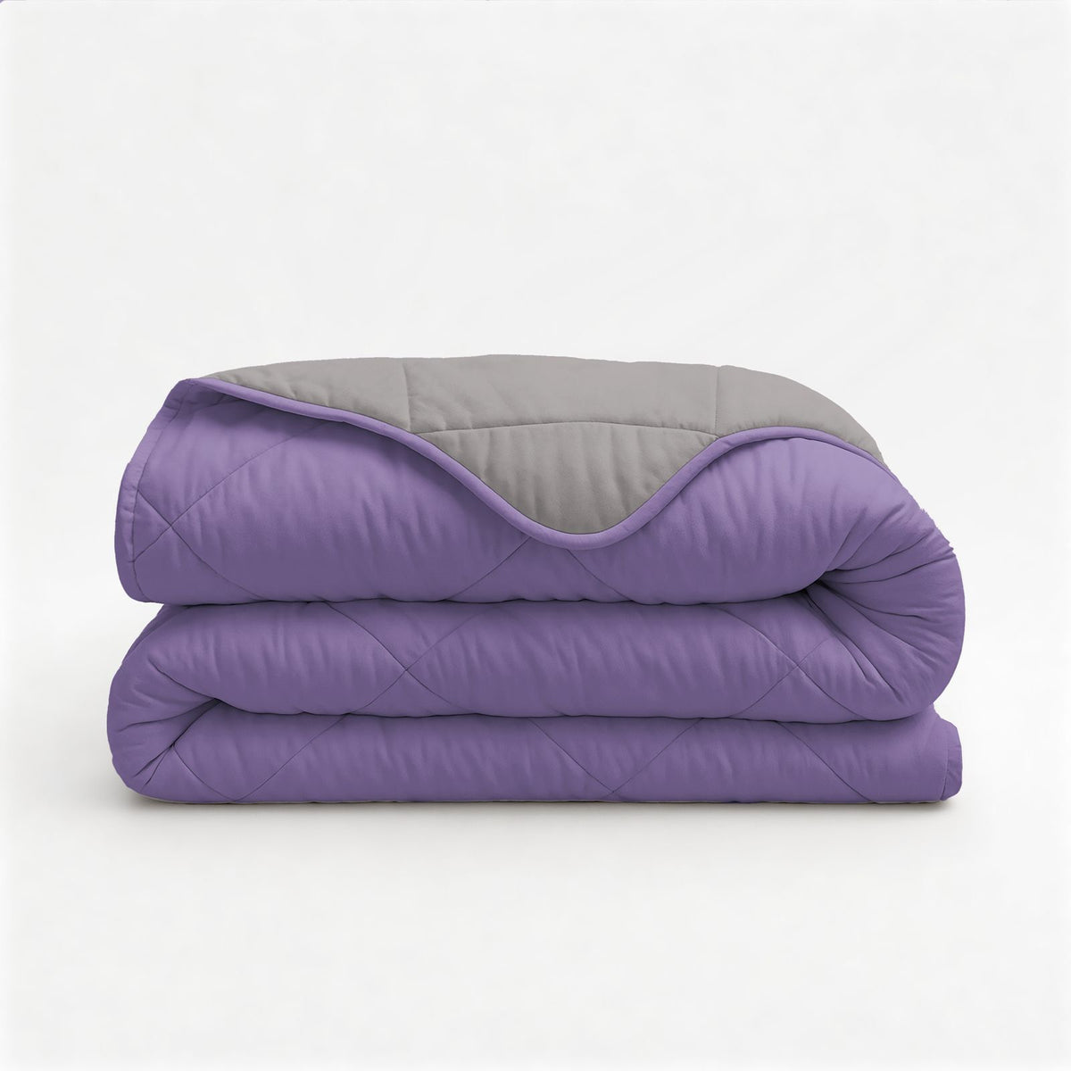 Lazy Dekbed Uni Lavendel - Taupe/Grijs Met Kussenslopen