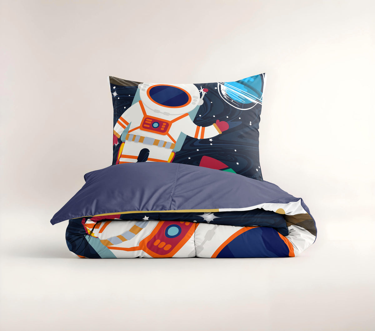 Dekbedovertrek Space man 2 Blauw