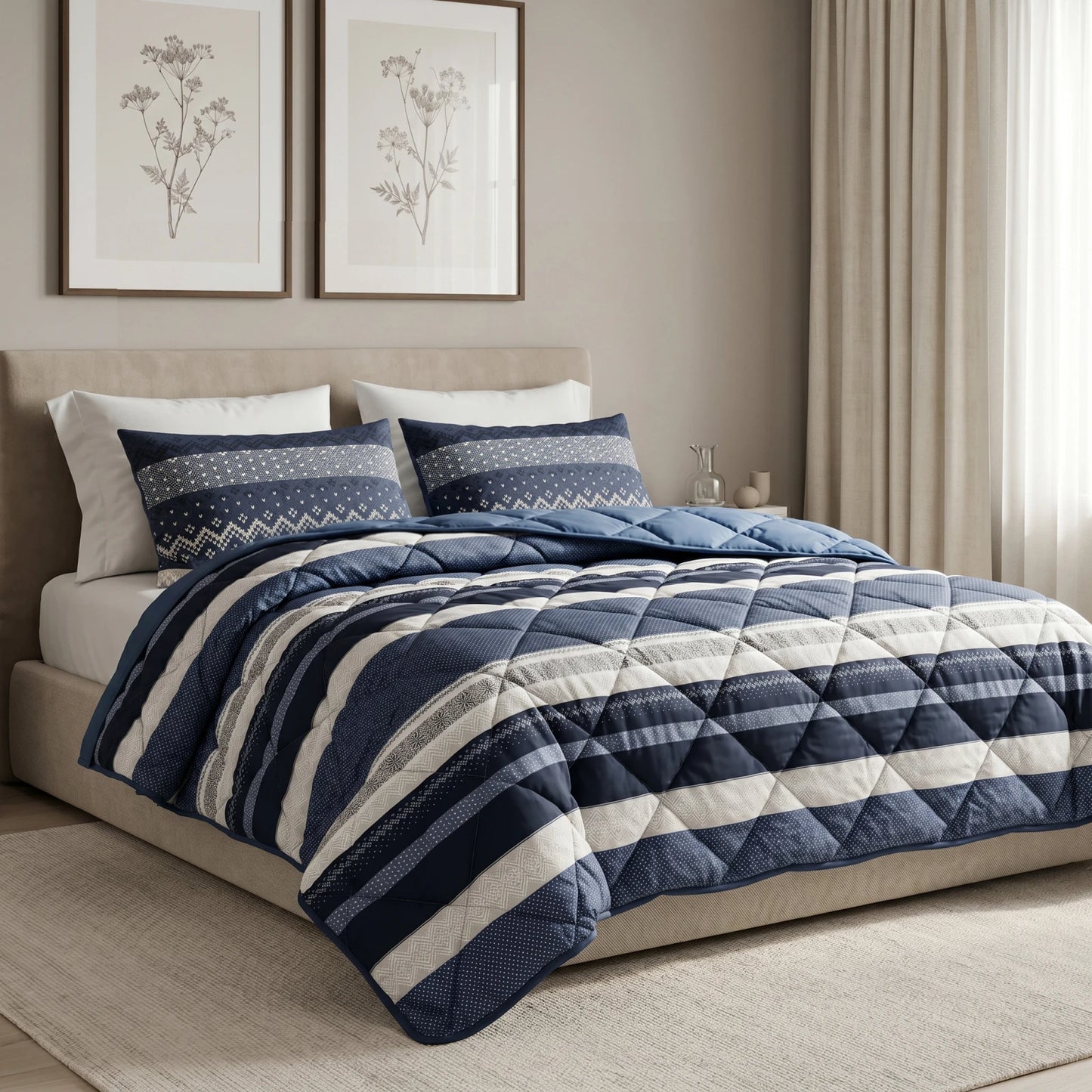 NordDream Dekbed Navy Met kussenslopen 1+1 GRATIS