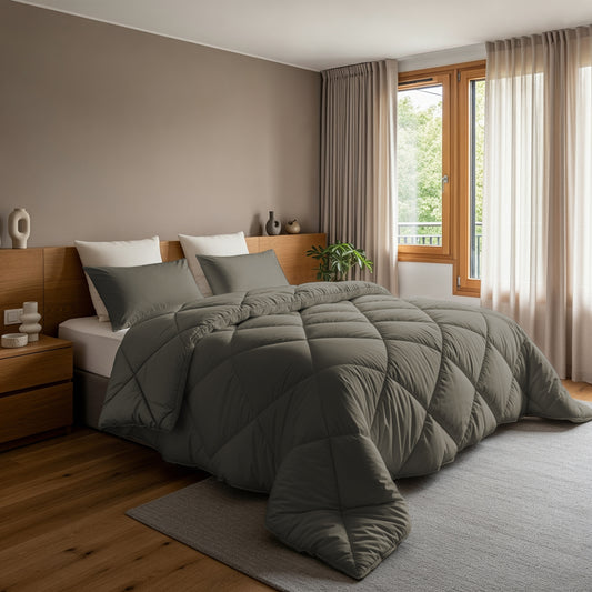 NordDream Dekbed Diamond Kaki Met Kussenslopen 1+1 GRATIS