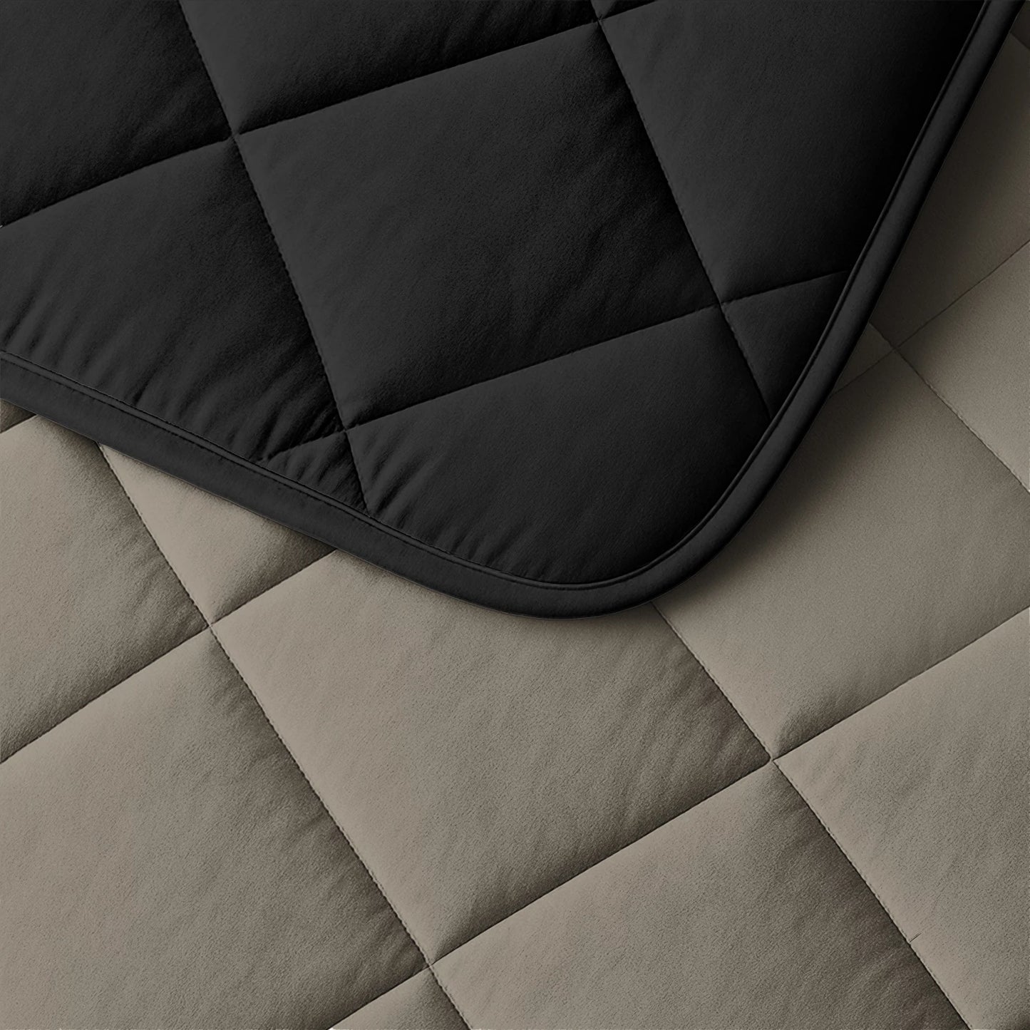 NordDream Dekbed United Zwart Taupe met kussenslopen 1+1 GRATIS