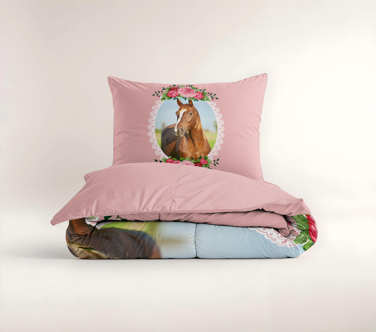 Dekbedovertrek Cute Horse Roze