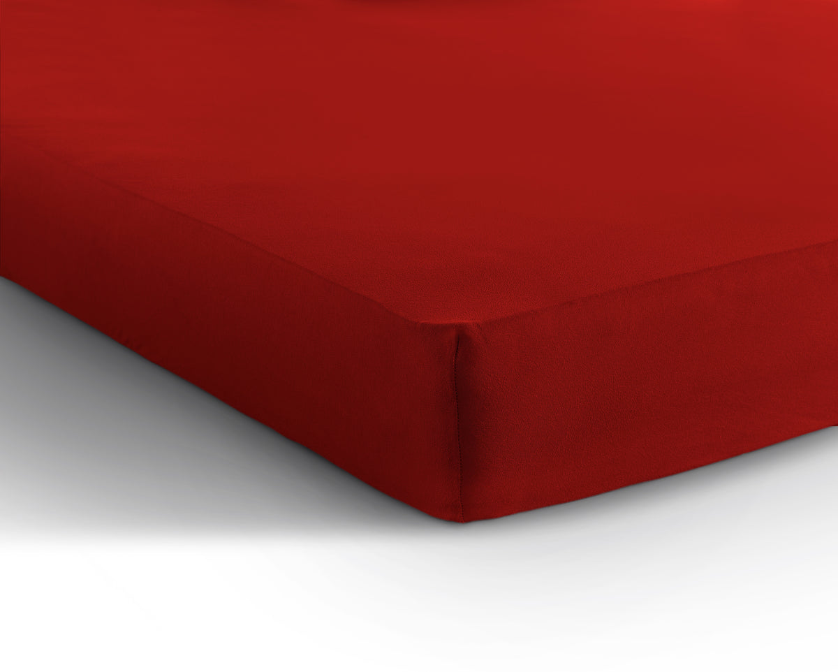 Enkel Jersey 135 gr. Hoeslaken Rood