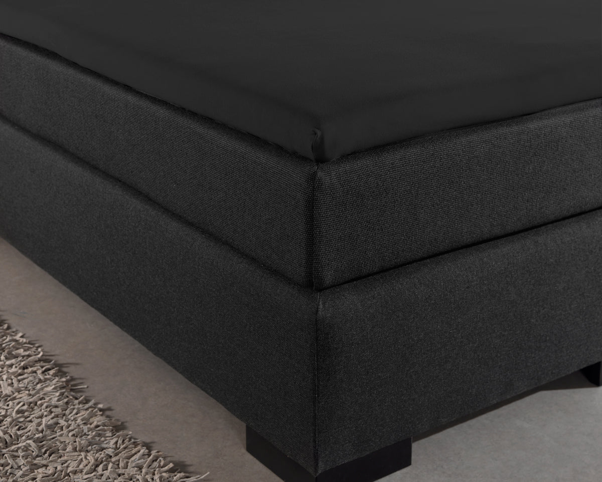 Jersey Topper Hoeslaken Zwart