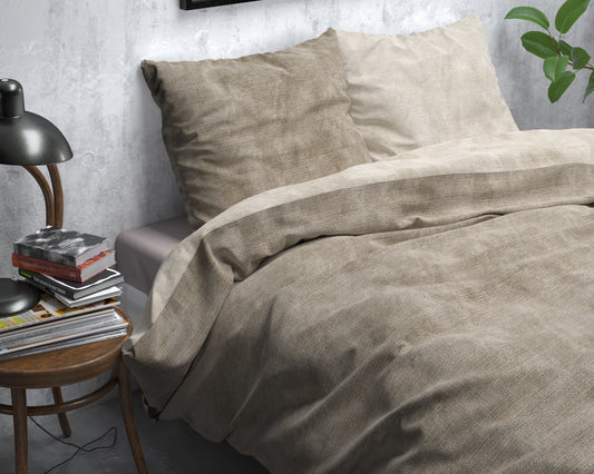 Dekbedovertrek Flanel Washed Cotton Taupe