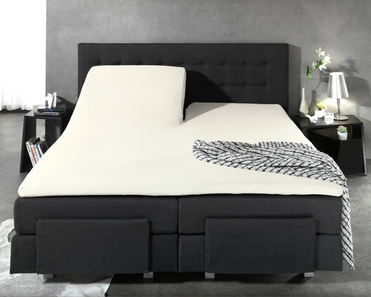 Splittopper Katoen Hoeslaken Creme