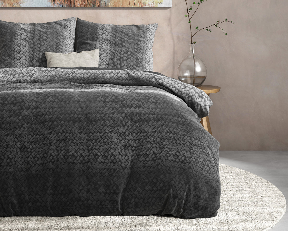 Dekbedovertrek DH Flanel Gradient Knits Antraciet