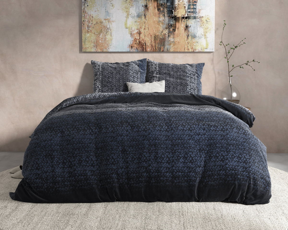 Dekbedovertrek DH Flanel Gradient Knits Blauw