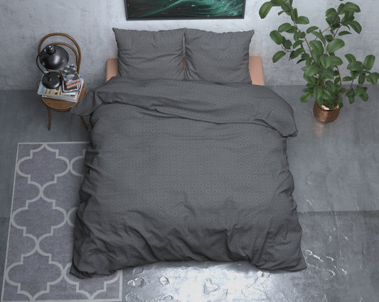 Dekbedovertrek Flanel Jason Antraciet