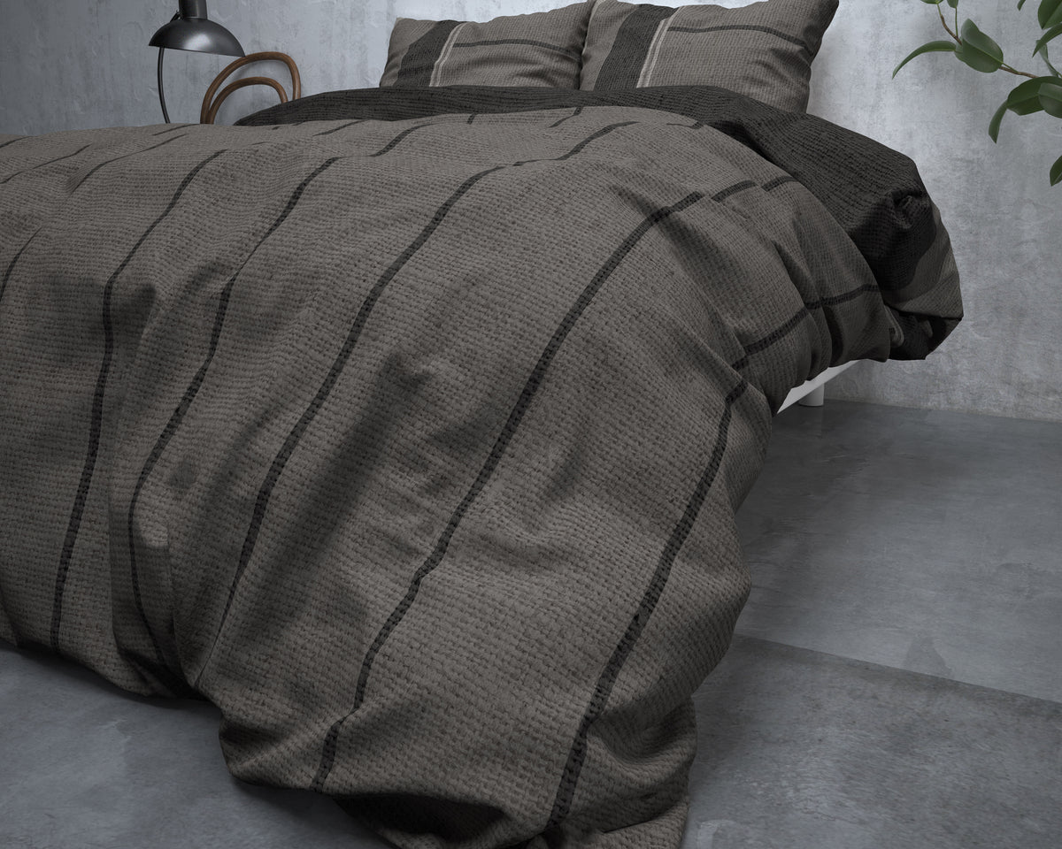 Dekbedovertrek Flanel Kees Taupe