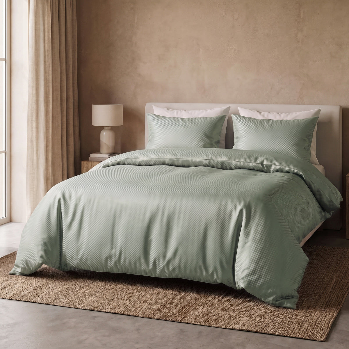 Dekbedovertrek Satin Point Groen