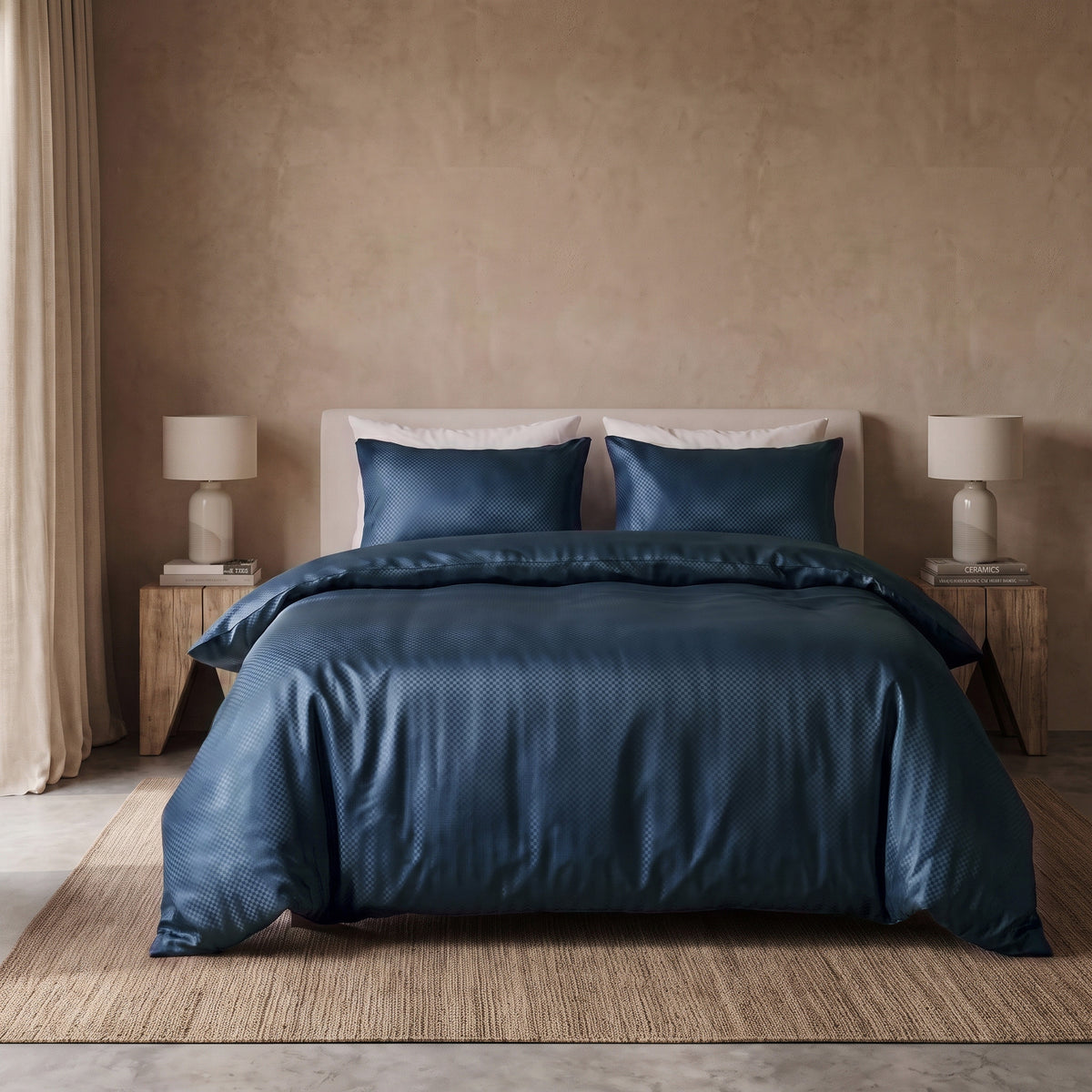Dekbedovertrek Satin Point Navy