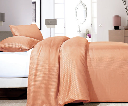 Dekbedovertrek Satin Point Pastel Oranje