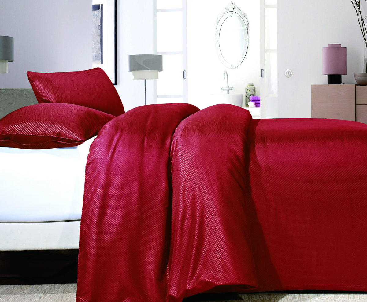 Dekbedovertrek Satin Point Rood