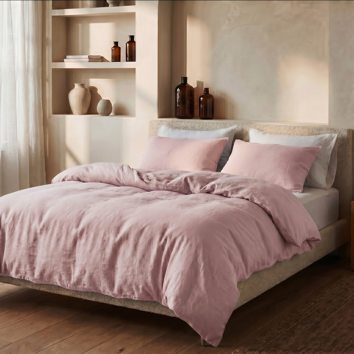 Dekbedovertrek Stone Washed Roze