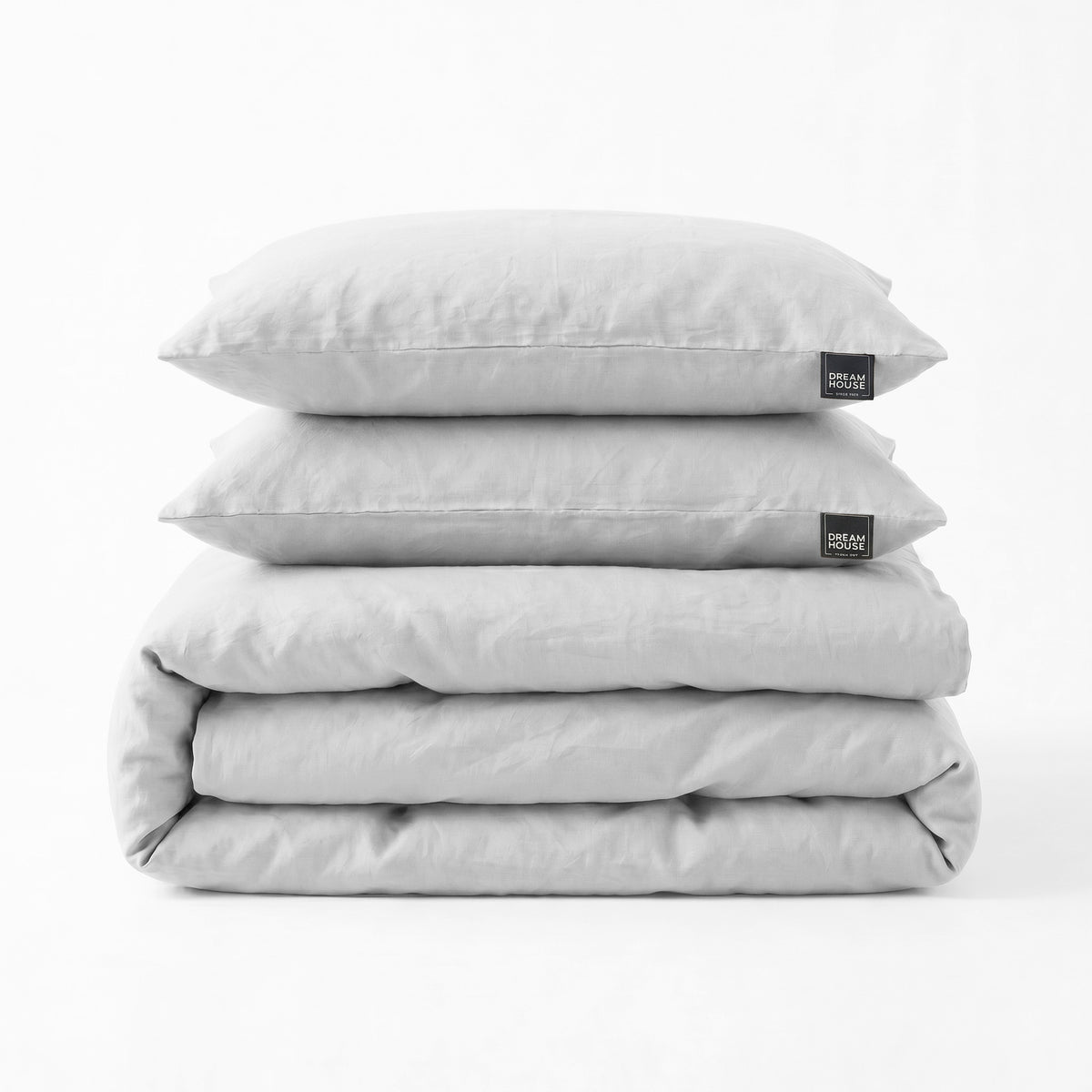 Dekbedovertrek Stone washed Wit