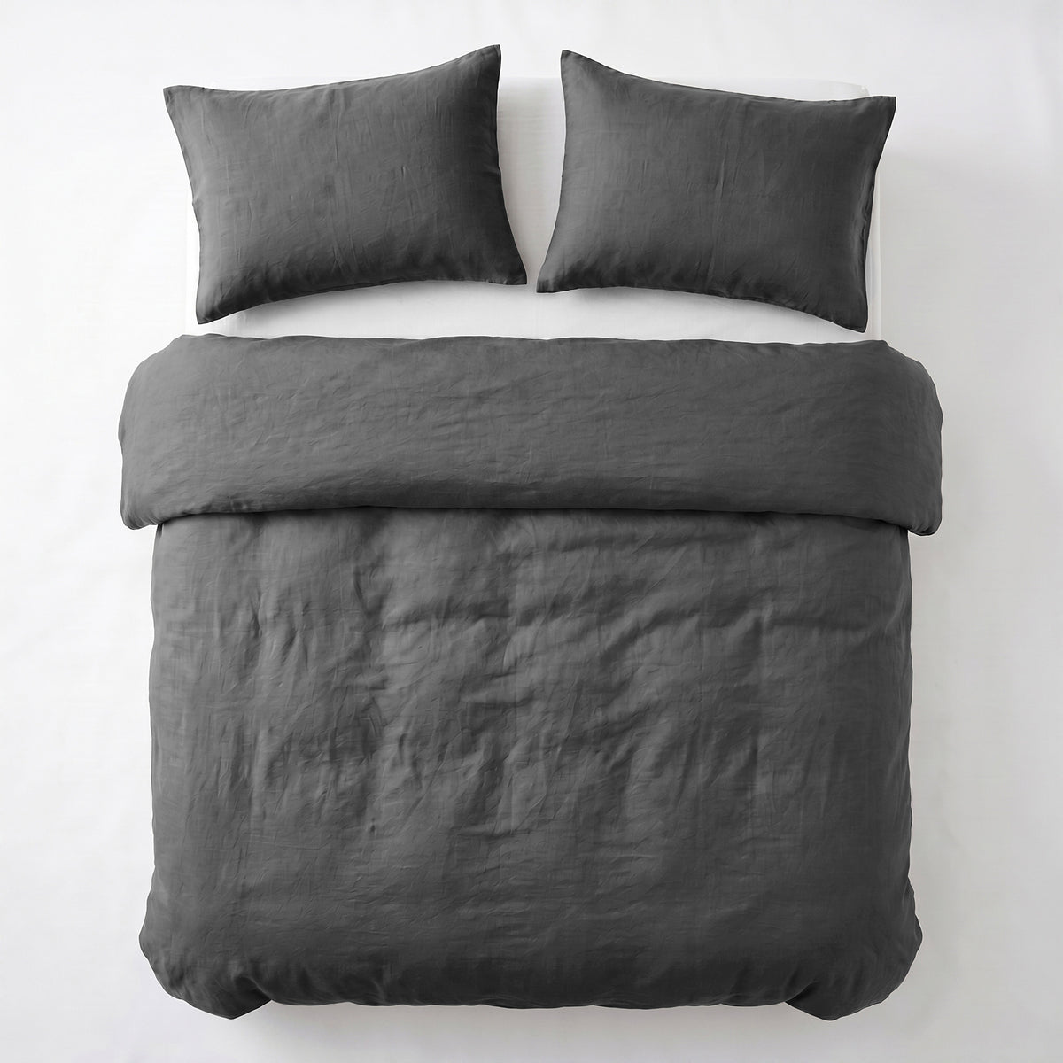 Dekbedovertrek Stone Washed Antraciet