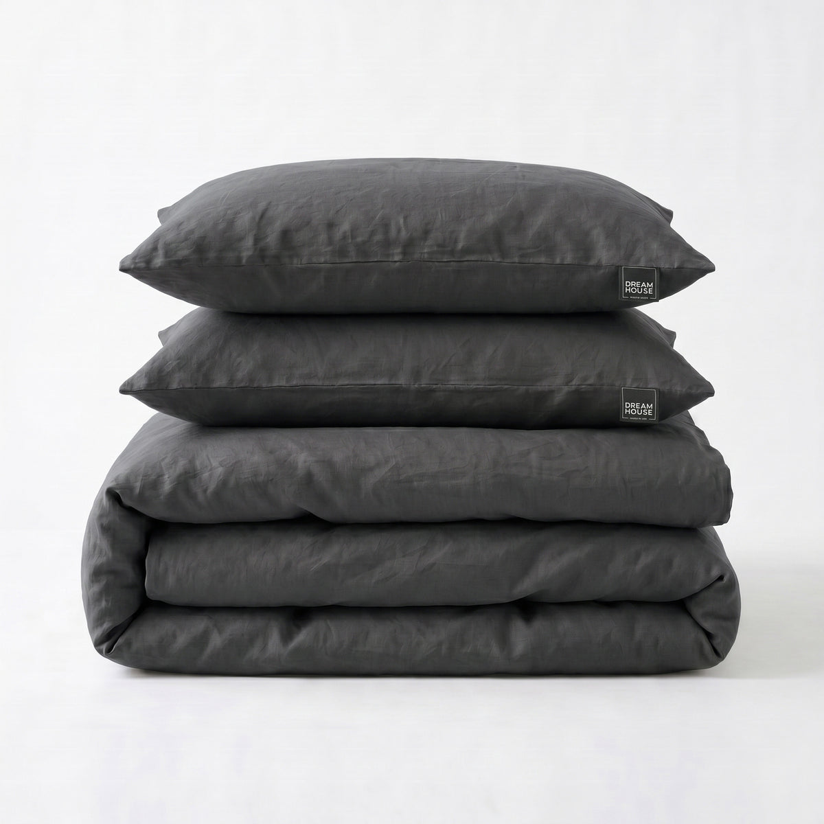 Dekbedovertrek Stone Washed Antraciet