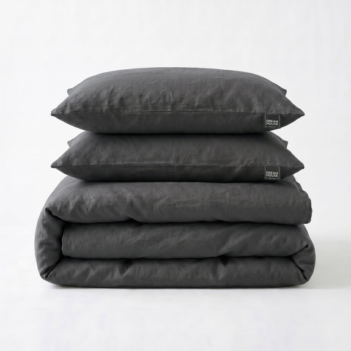 Dekbedovertrek Stone Washed Antraciet