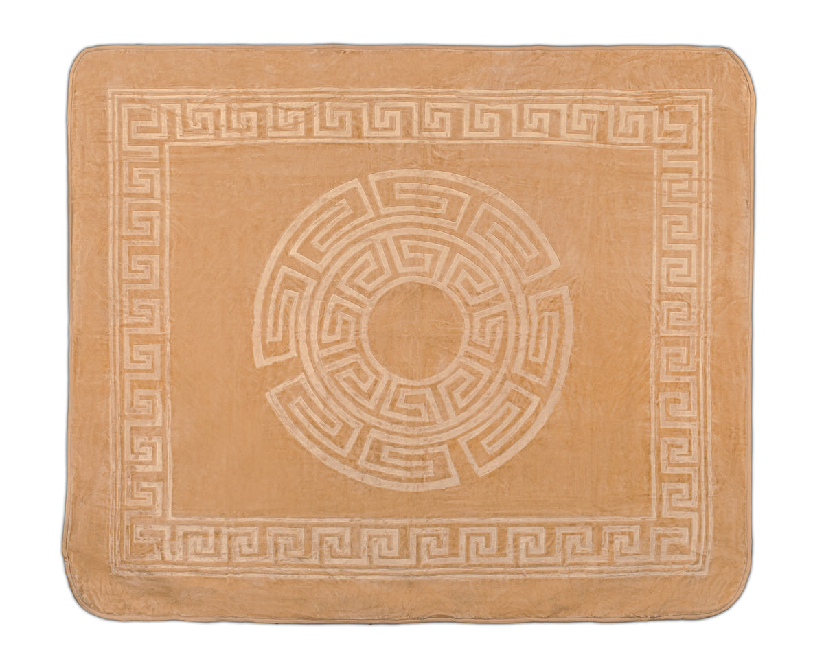 Embossed Zeta Deken Crème
