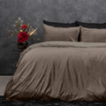 Velvet Uni Dekbedovertrek Taupe