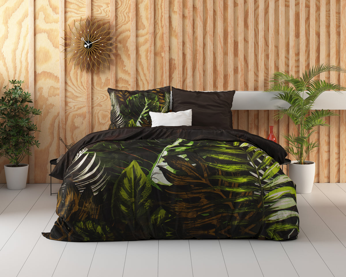 Dekbedovertrek Jungle Art 2 Taupe