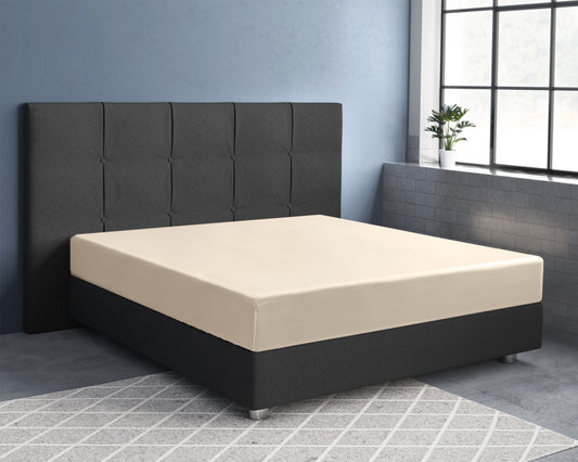 NordDream Satijnen Hoeslaken Zand 1+1 GRATIS