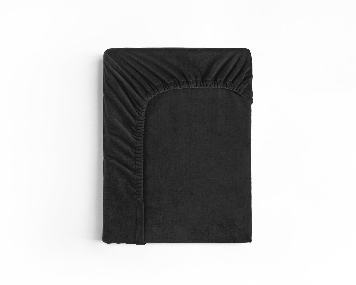 Velvet Hoeslaken Zwart
