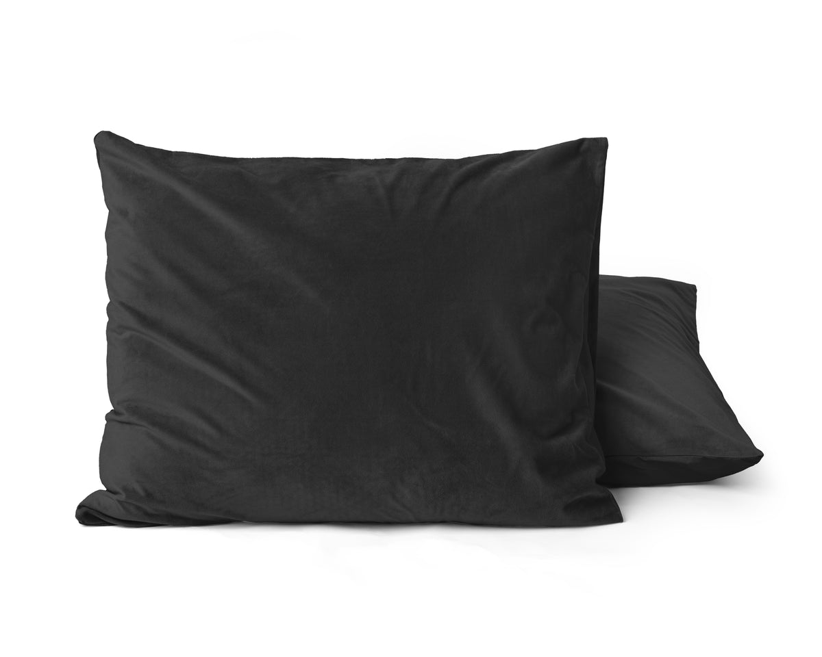 Velvet 2 in 1 kussenslopen Zwart