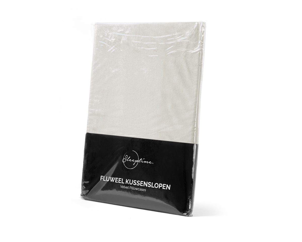 Velvet 2 in 1 kussenslopen Creme