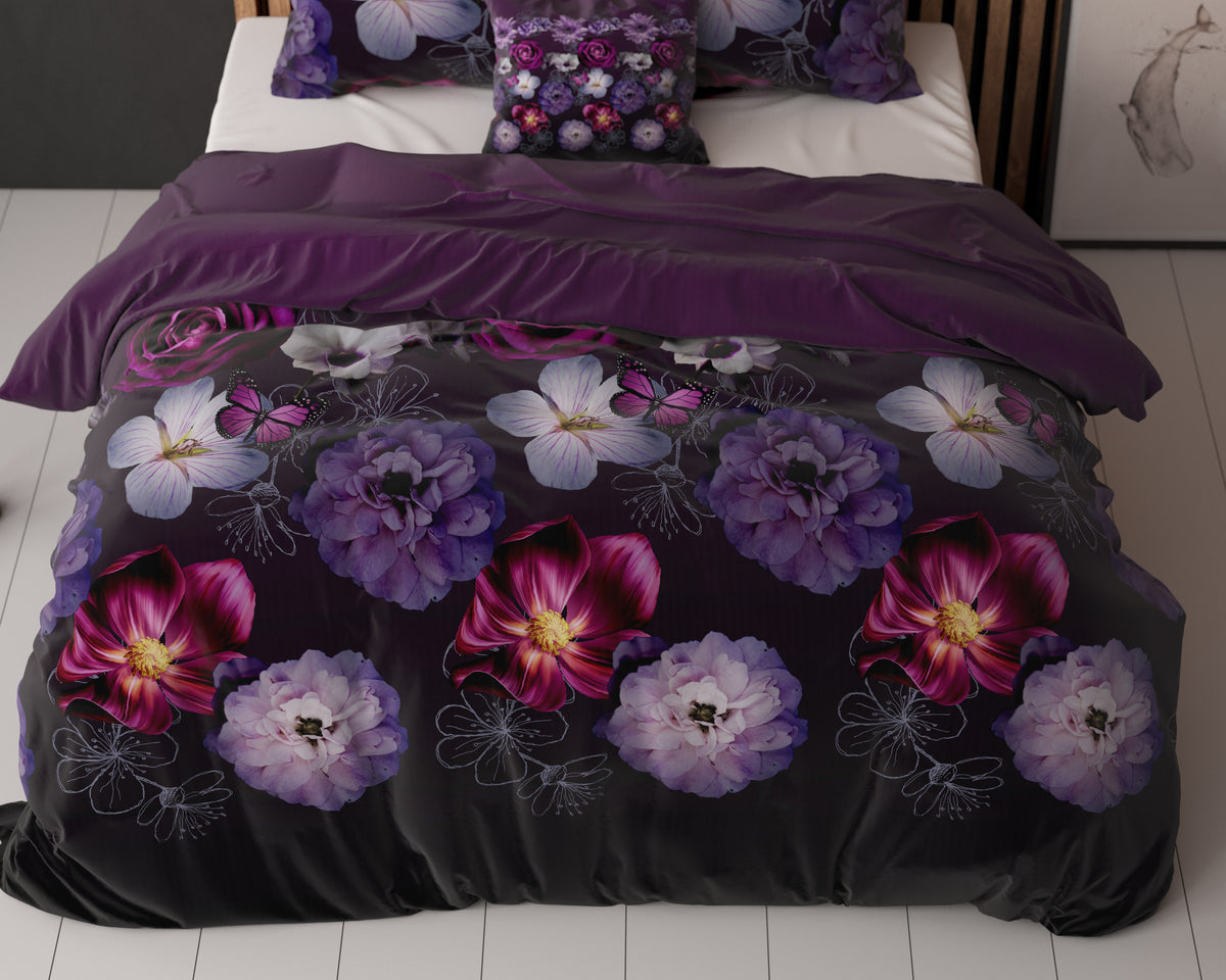Dekbedovertrek Magic Flower Paars