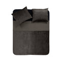 Dekbedovertrek Velvet Piping Deep Taupe
