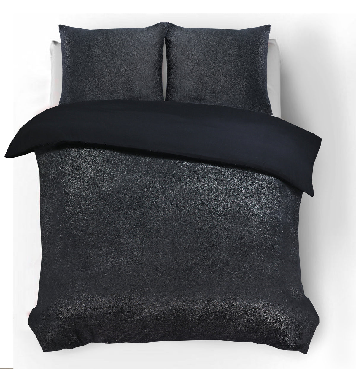 Dekbedovertrek Glamour Flanel Deco Foil Zwart
