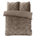 Dekbedovertrek Velvet Pintuck Taupe