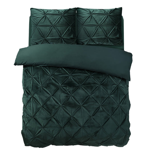 Dekbedovertrek Velvet Pintuck Groen