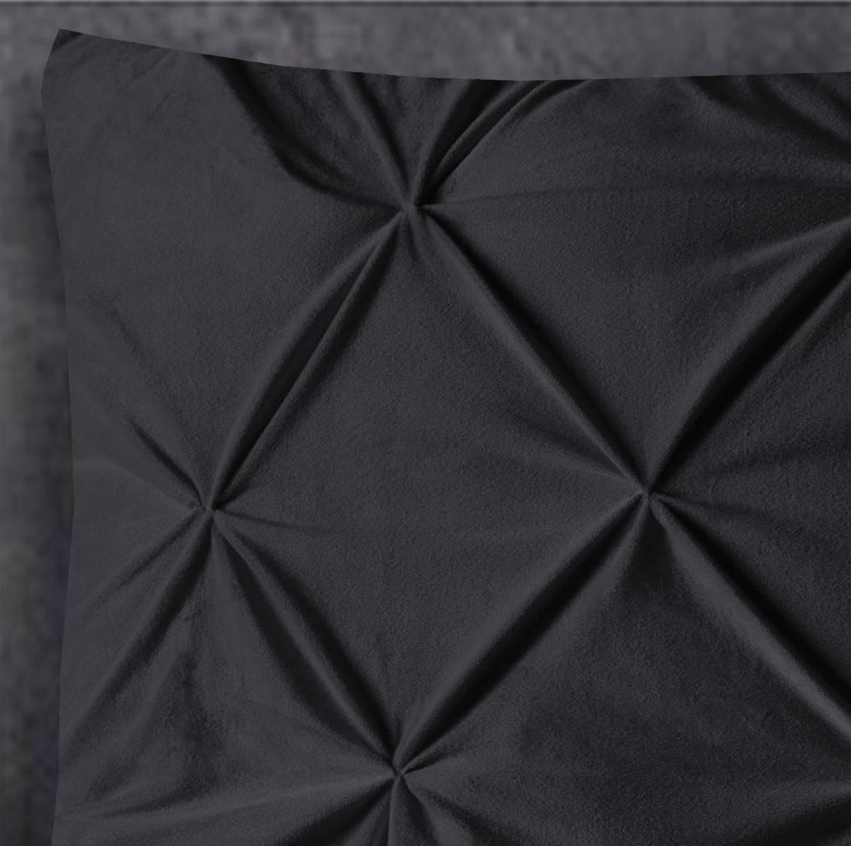 Velvet Pintuck 2pack kussenslopen Zwart
